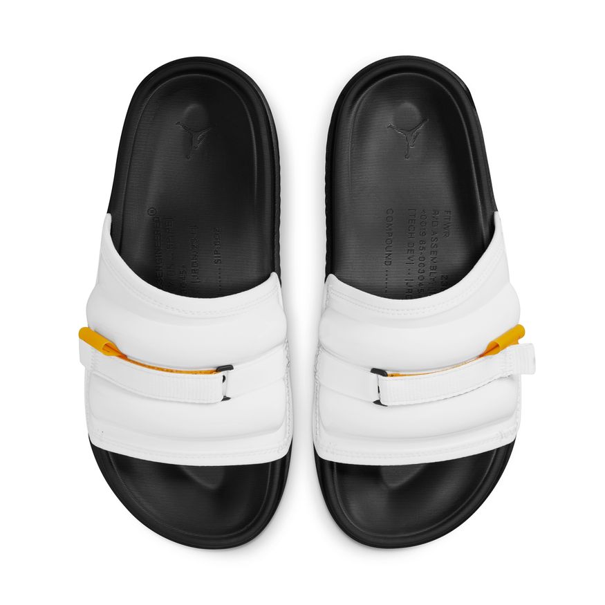 Jordan Super Play Slide - WHITE/TAXI-BLACK-FIRE RED for Men - product image from the listing.