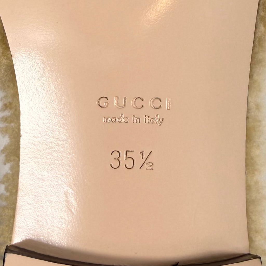 Women's Gucci Shearling GG Cut Out Slide Sandal - 5.5 - product image from the listing.