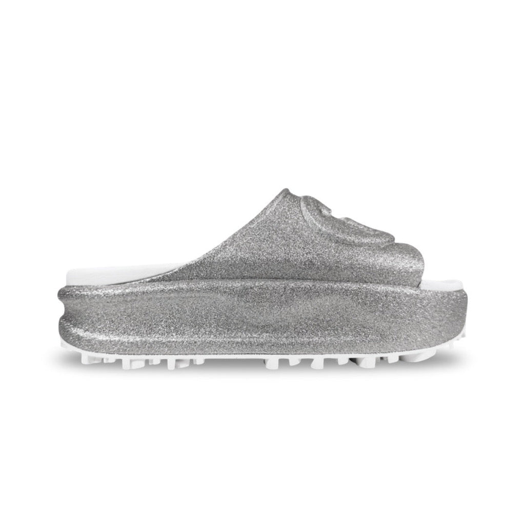 Women's Gucci Interlocking G Platform Glitter Slide Sandal - 10 - product image from the listing.
