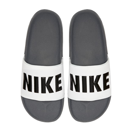 Men's Nike Offcourt Slides - Dark Grey / White / Black - product image from the listing.