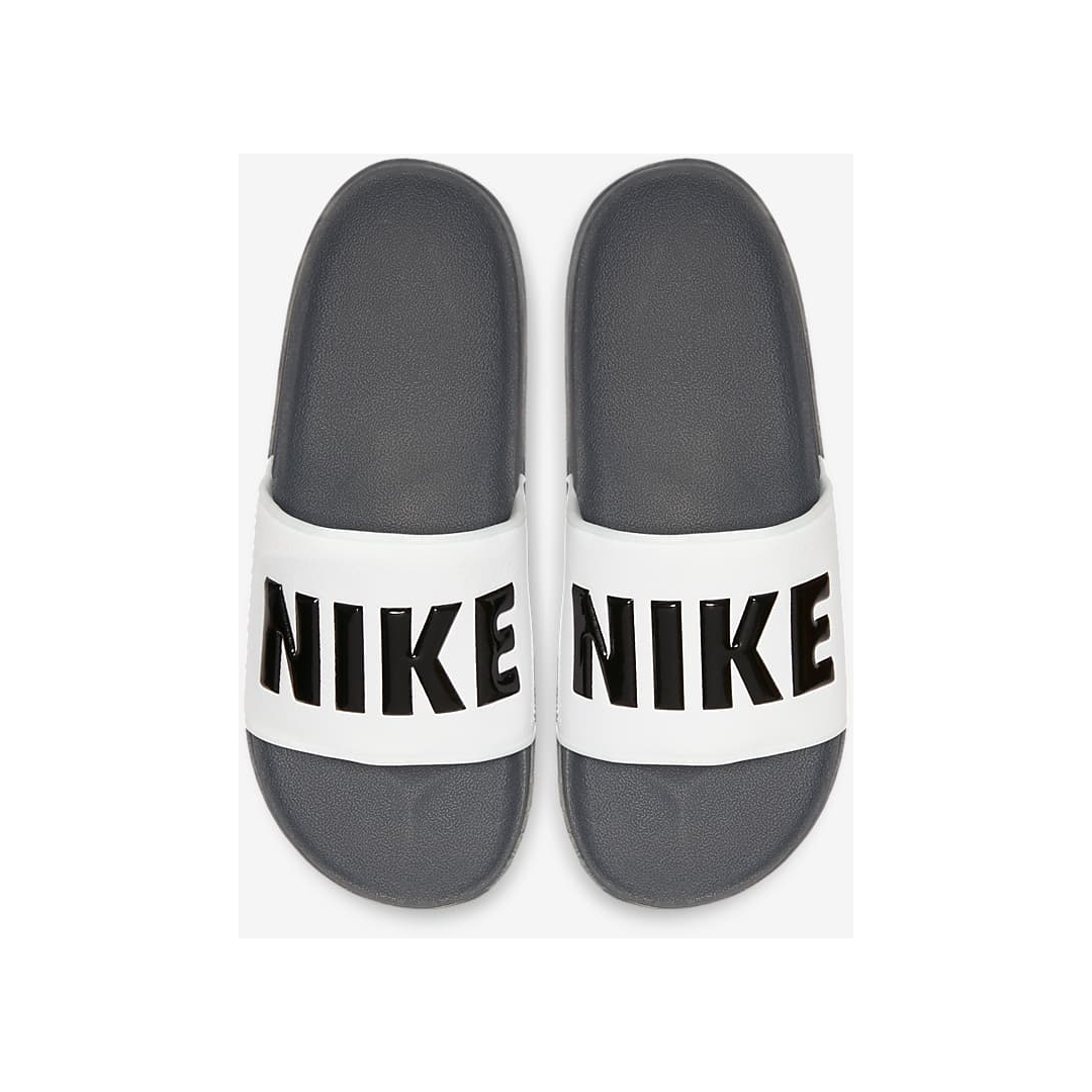 Men's Nike Offcourt Slides - Dark Grey / White / Black - product image from the listing.