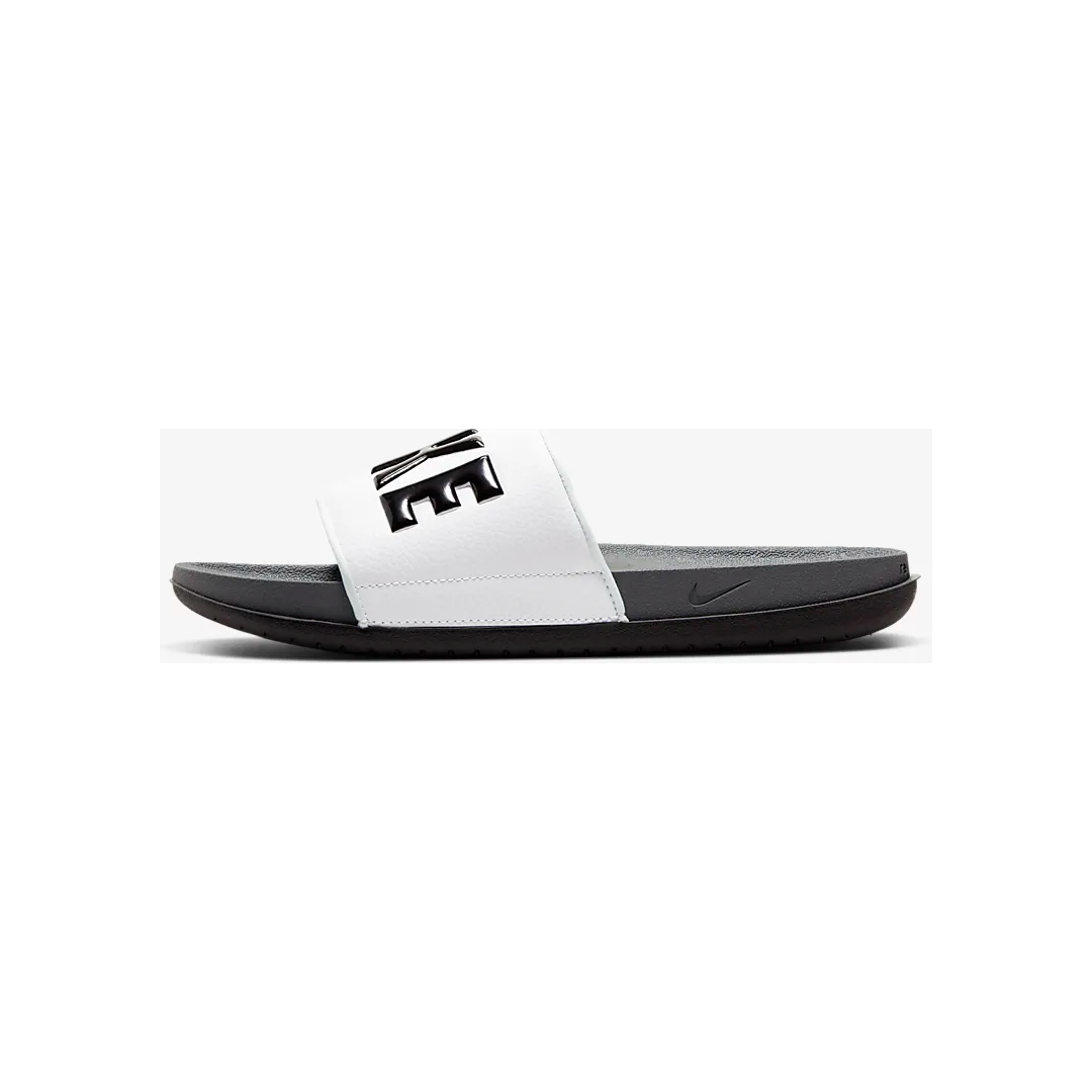 Men's Nike Offcourt Slides - Dark Grey / White / Black - product image from the listing.