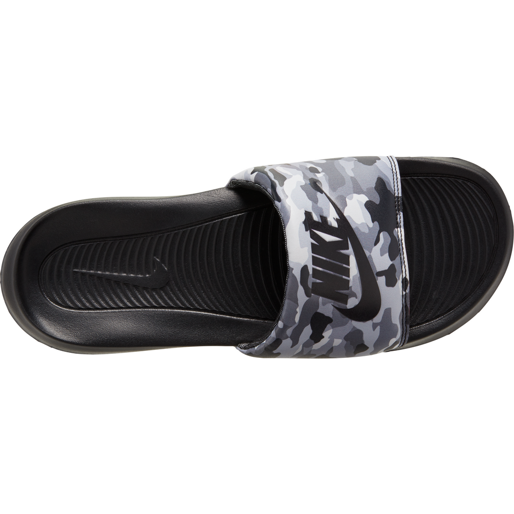 Men's Nike Victori One Slides - Black / Gray Camo - product image from the listing.