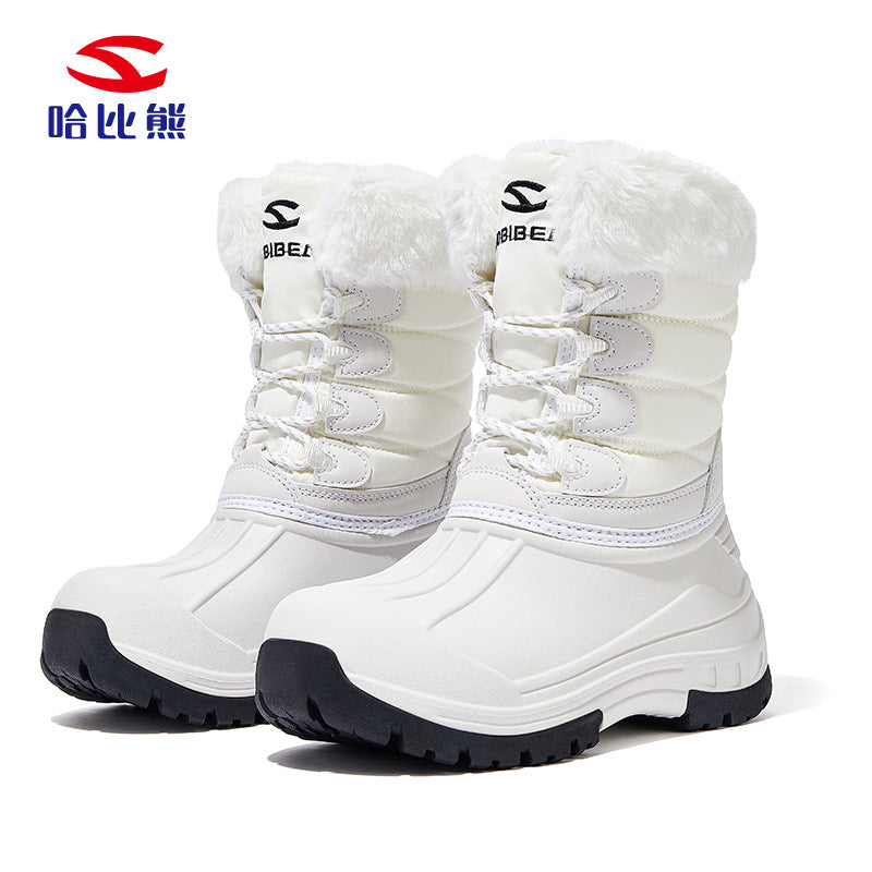 Men's Habi Bear Winter Snow Boots, Long-Pile Fleece, Warm Cotton Boots, Women's Outdoor Thick-Fleece Oversized Boots - product image from the listing.