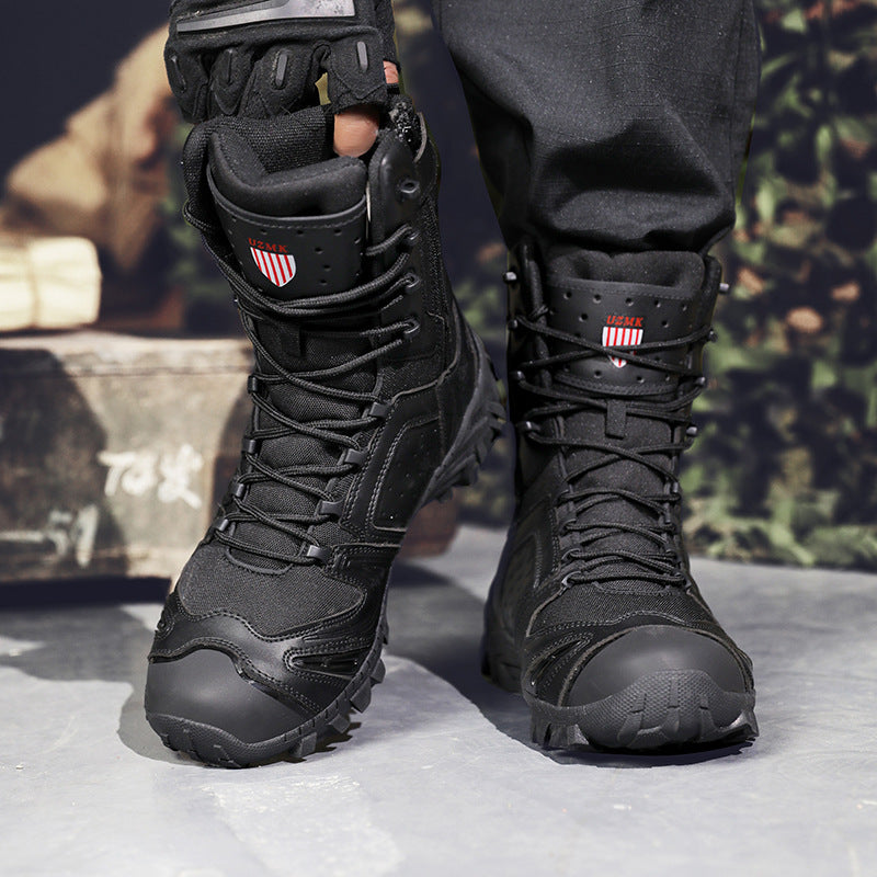 Men's Martens Combat and Tactical Boots - Waterproof, Breathable Footwear for Hiking, Running, Work and Desert Use - product image from the listing.