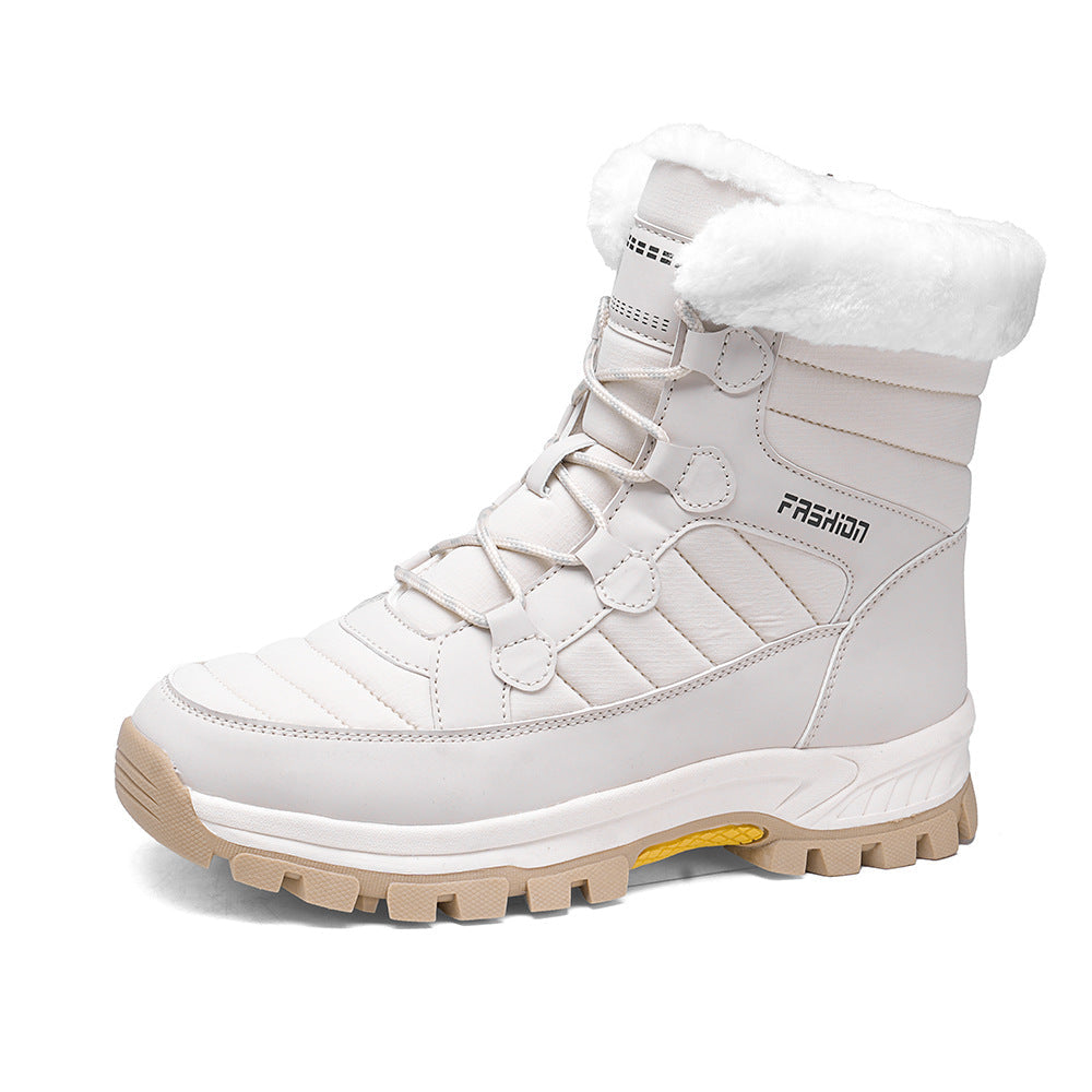 Men's Fall/Winter Cross-Border Non-Slip Outdoor High-Top Snow Boots; Thickened, Warm Casual Cotton Shoes for Women - product image from the listing.