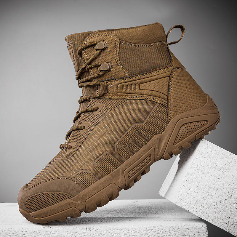 Men's Waterproof Non-Slip Mid-Calf Boots for Outdoor Adventure, Rescue, Work and Hiking - Wear-Resistant - product image from the listing.