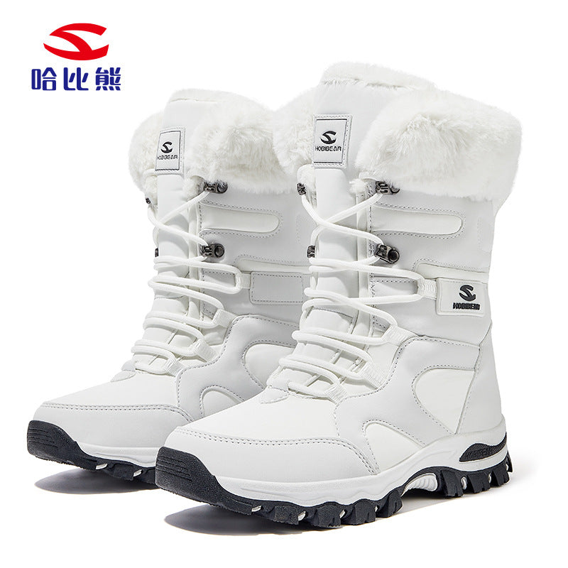 Men's Habi Bear Adult Snow Boots: Long-Pile Fleece Winter Boots, Women's Outdoor Thick-Lined Cotton Boots - product image from the listing.