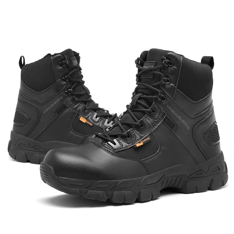 Men's Plus-Size High-Top Tactical Combat Boots for Outdoor Training, Desert and Snow - product image from the listing.