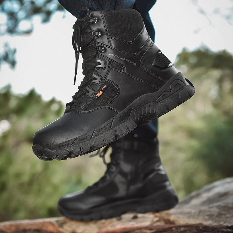 Men's Plus-Size High-Top Tactical Combat Boots for Outdoor Training, Desert and Snow - product image from the listing.