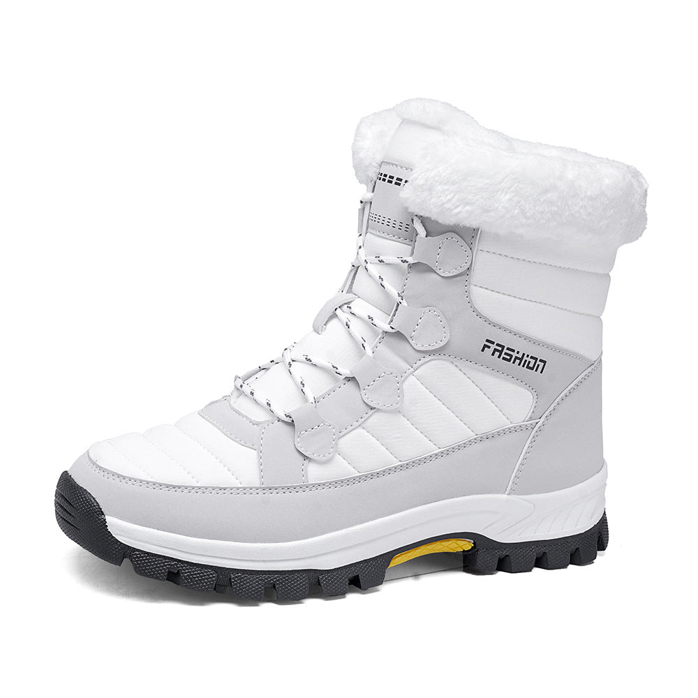 Men's Fall/Winter Cross-Border Non-Slip Outdoor High-Top Snow Boots; Thickened, Warm Casual Cotton Shoes for Women - product image from the listing.