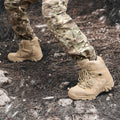 Men's Insulated High-Top Military-Style Tactical Combat Boots with Double-Sided Fleece for Outdoor Training and Hiking - product image from the listing.