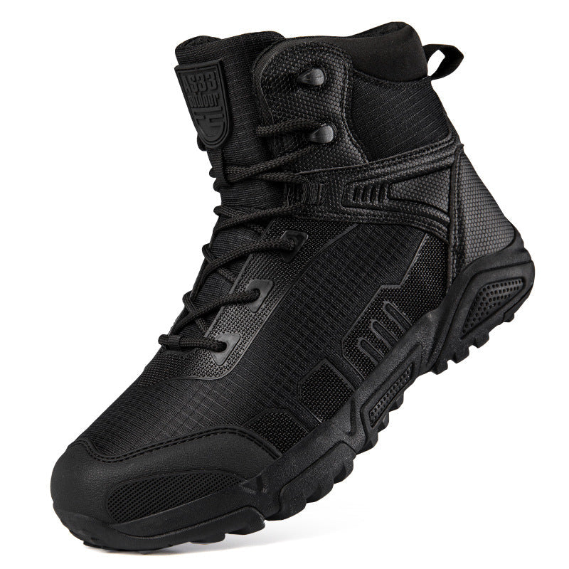 Men's Waterproof Non-Slip Mid-Calf Boots for Outdoor Adventure, Rescue, Work and Hiking - Wear-Resistant - product image from the listing.