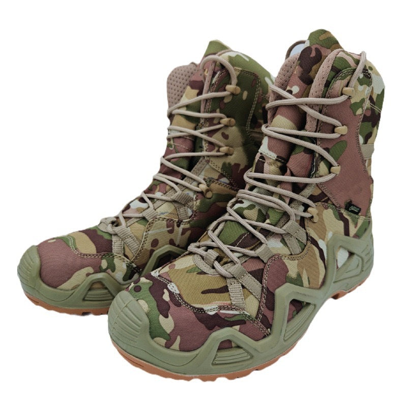 Men's Lightweight Breathable High-Top Hiking Boots with Impact and Puncture Resistance - product image from the listing.