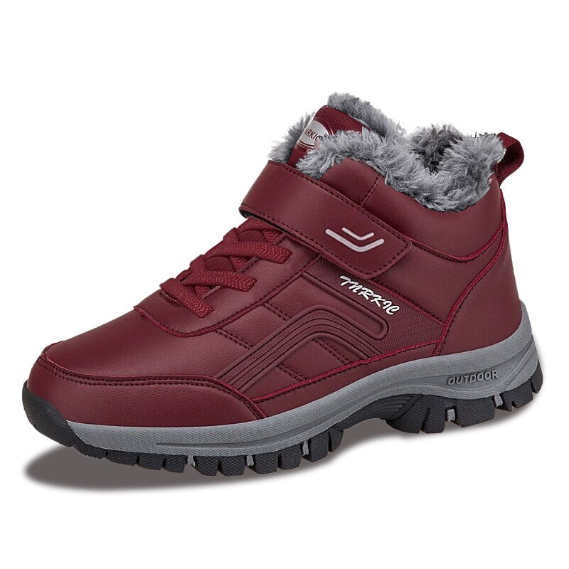 Men's Winter Plus-Size Casual Cotton Shoes, Fleece-Lined Warm Outdoor Hiking Shoes, Waterproof and Non-Slip Snow Boots - product image from the listing.