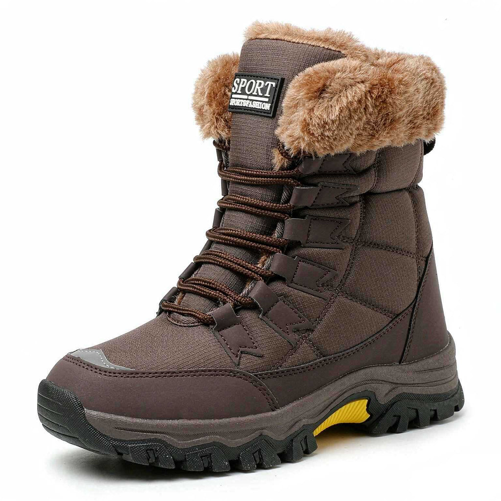 Women's Men's and Snow Boots: New Fall/Winter High-Top Warm Outdoor Cotton Boots with Fleece Lining, Extra-Thick, and Plus Sizes - product image from the listing.