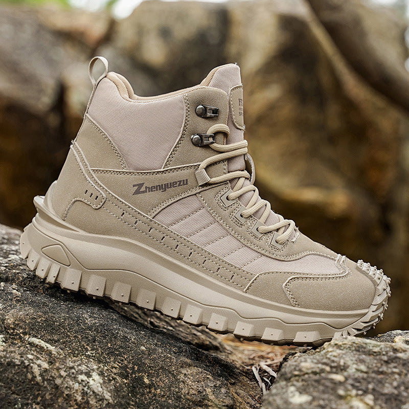 Men's Plus-Size Fall/Winter Boots for Outdoor, Casual, Athletic and Work Wear - Thick-Soled - product image from the listing.