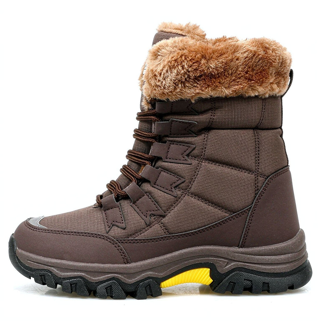 New Fashionable Lightweight Cotton Boots for Women - Winter Outdoor High-Top Fleece-Lined Warm Thick-Soled/ Snow Boots - product image from the listing.