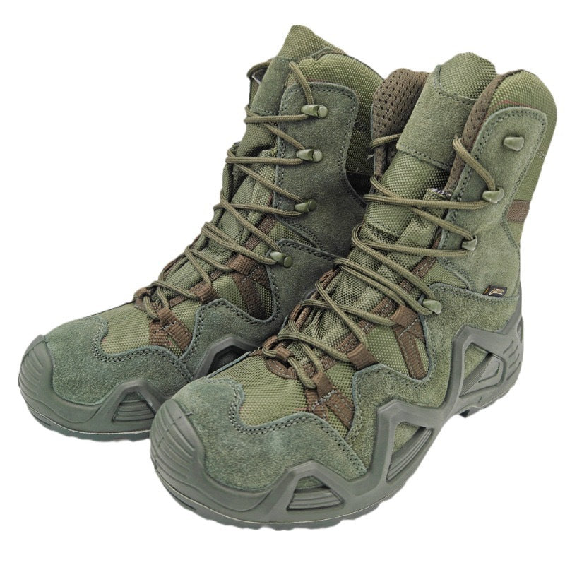 Men's Lightweight Breathable High-Top Hiking Boots with Impact and Puncture Resistance - product image from the listing.