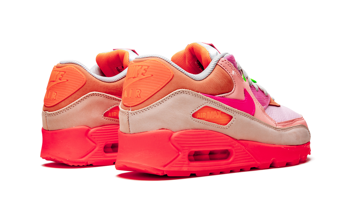 Women's AIR MAX 90 PRM "Platinum Crimson/Bright Purple" CT3449 600 - product image from the listing.