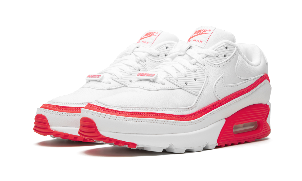 "Undefeated White/Red" Air Max 90 / UNDFTD CJ7197 103 - product image from the listing.