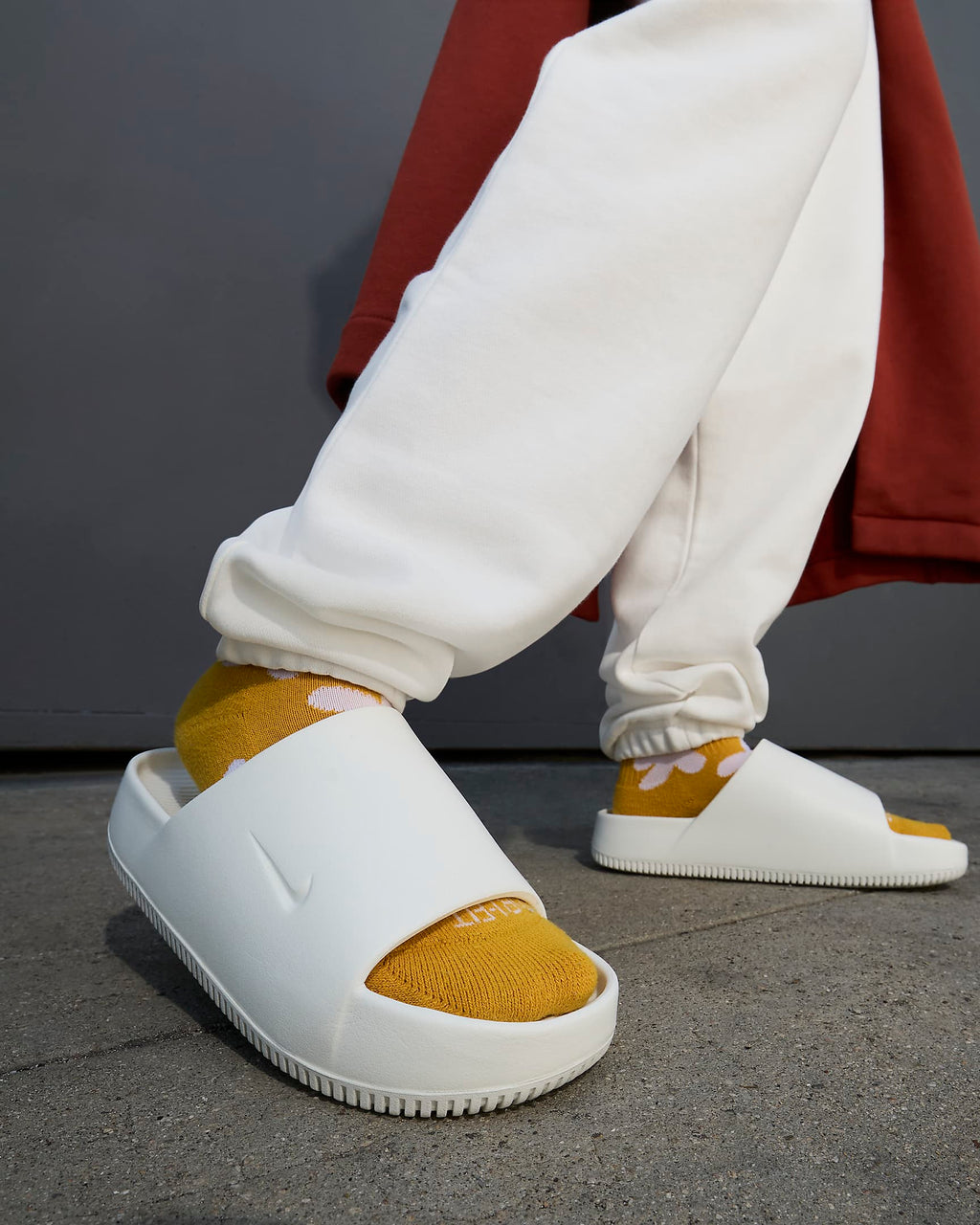 Women's Nike Calm Slide Shoes - Sail - product image from the listing.