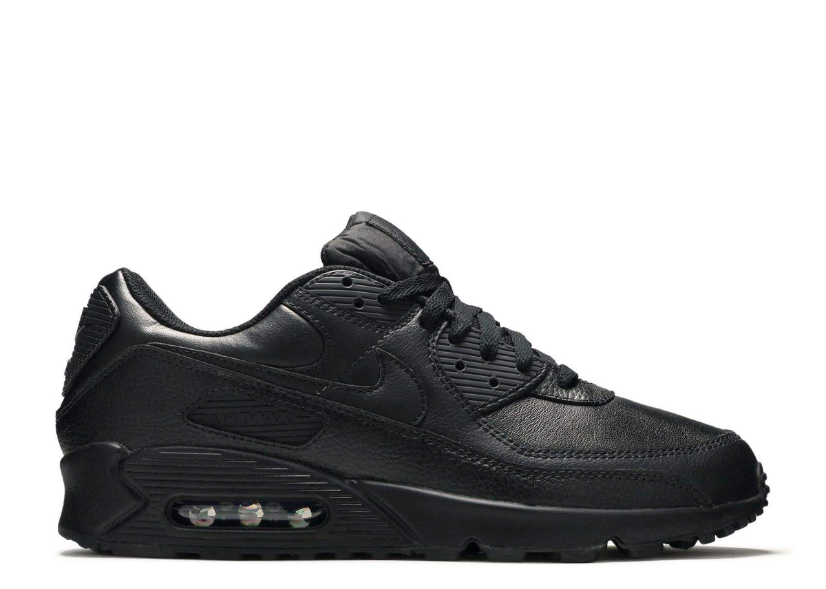 Nike Air Max 90 Leather 'Triple Black' Sneaker - product image from the listing.