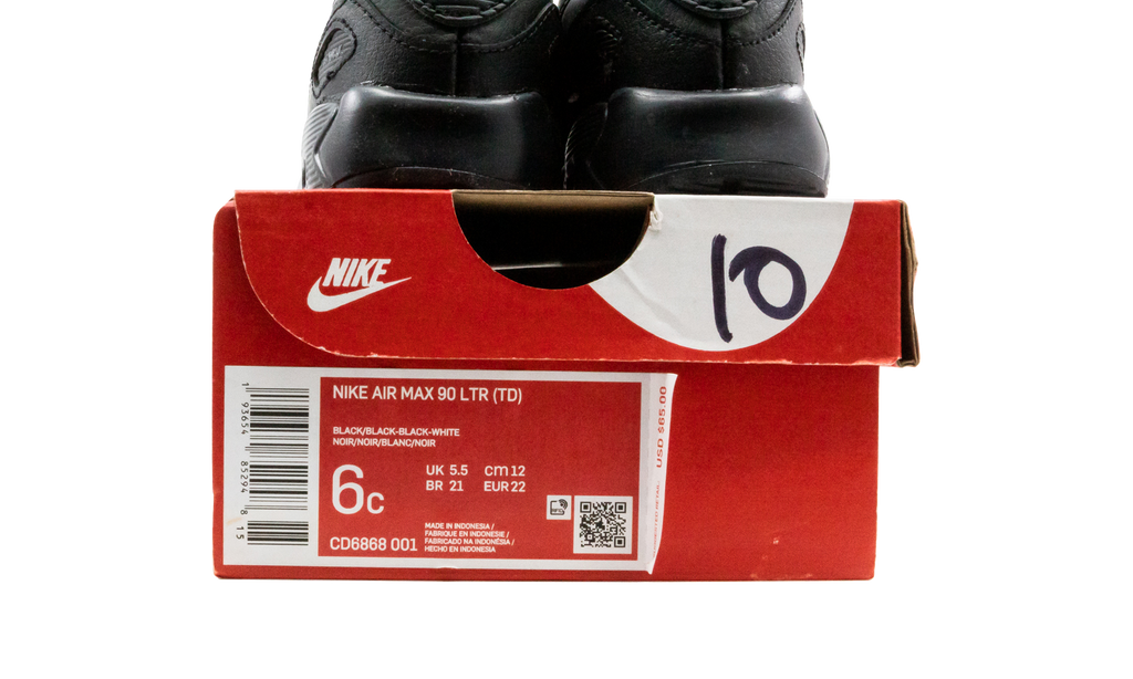 "Triple Black" Air Max 90 (TD) CD6868 001 - product image from the listing.