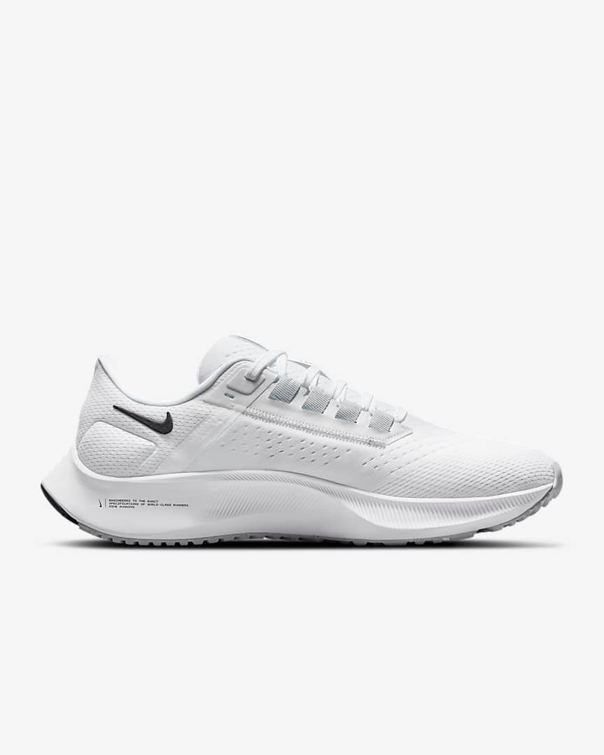 Nike Air Zoom Pegasus 38 Running Shoes in White CW7356-100 - product image from the listing.