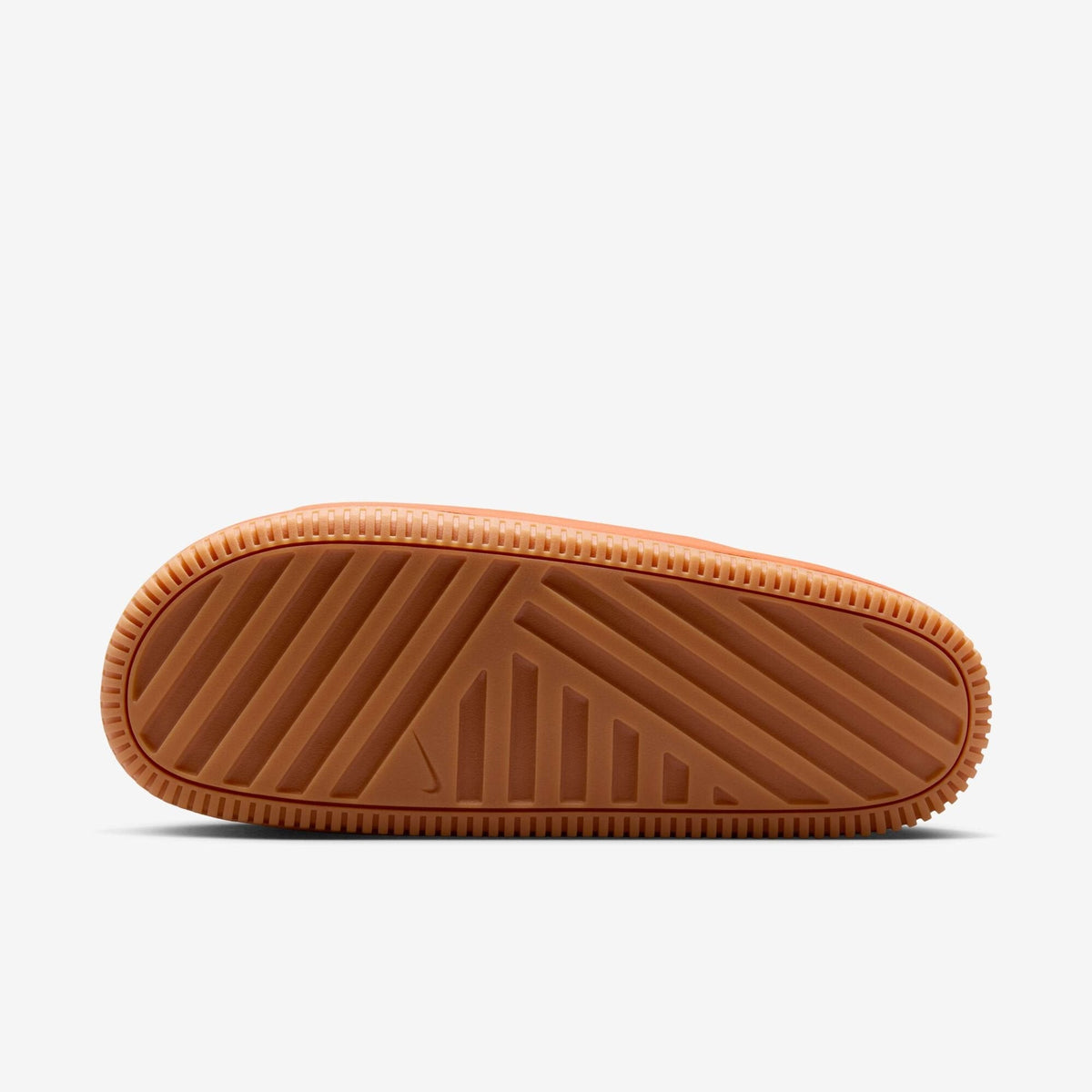 Men's Nike Calm Slides - Campfire Orange / Gum Medium Brown - product image from the listing.