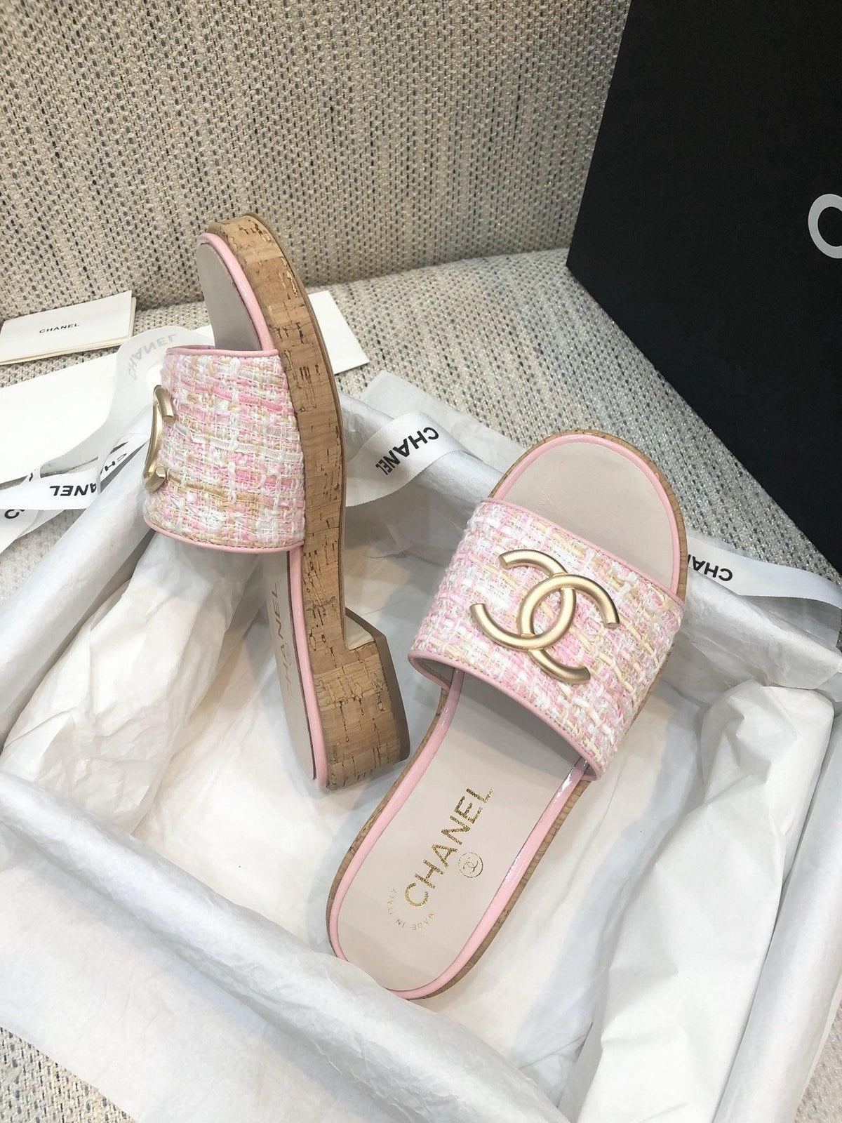 Sandals by Chanel - product photo shown in the listing for this item.