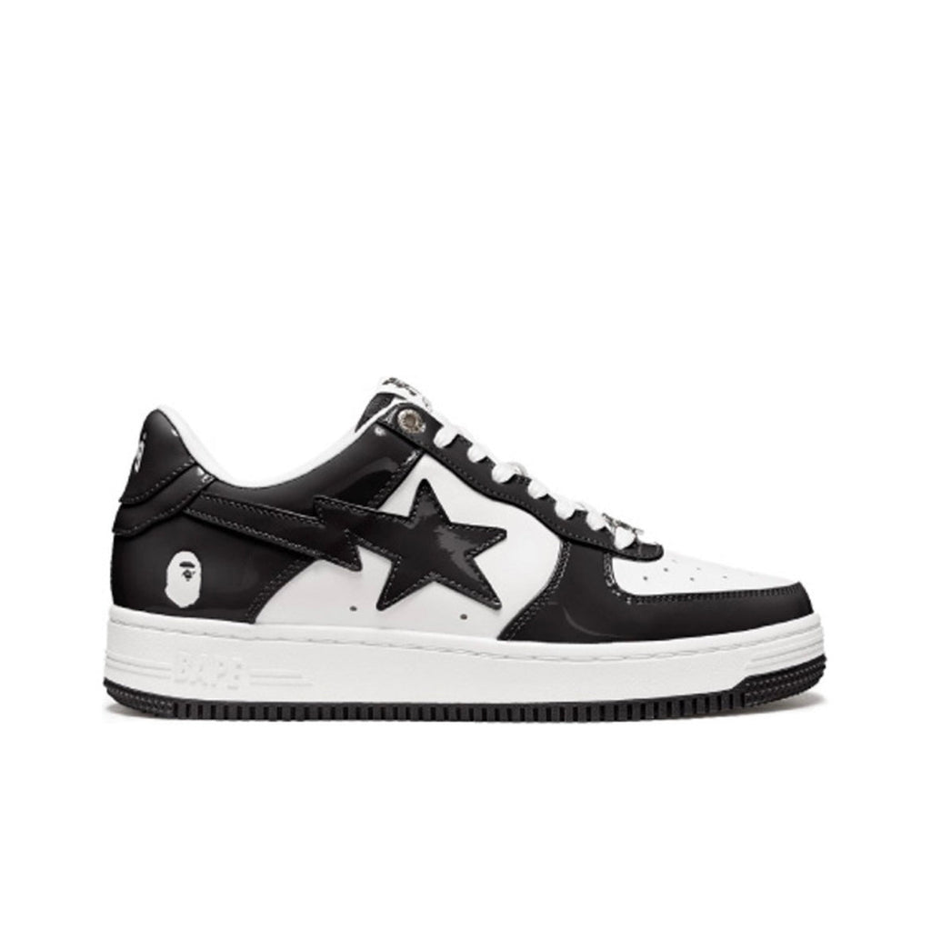 BAPE STA Low Sneakers in Black and White 1H70-191-001 - product image from the listing.