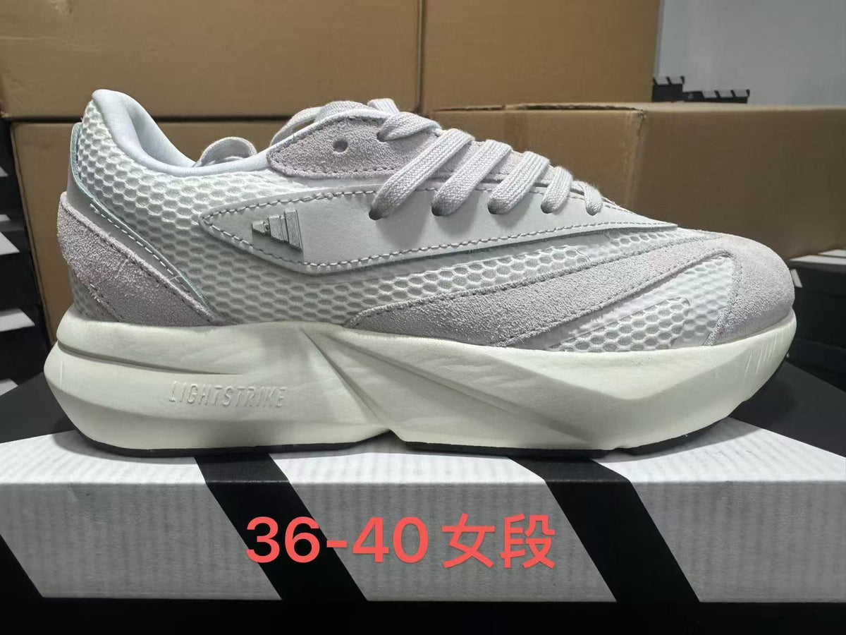 Women's Adidas JH6958 Sneakers, White and Light Gray - product image from the listing.