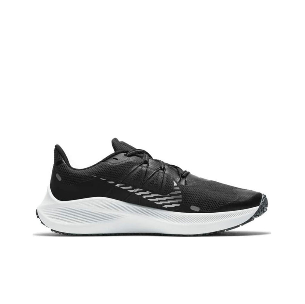 Nike Air Zoom Winflo 7 Shield Running Shoes in Black Silver CU3870-001 - product image from the listing.