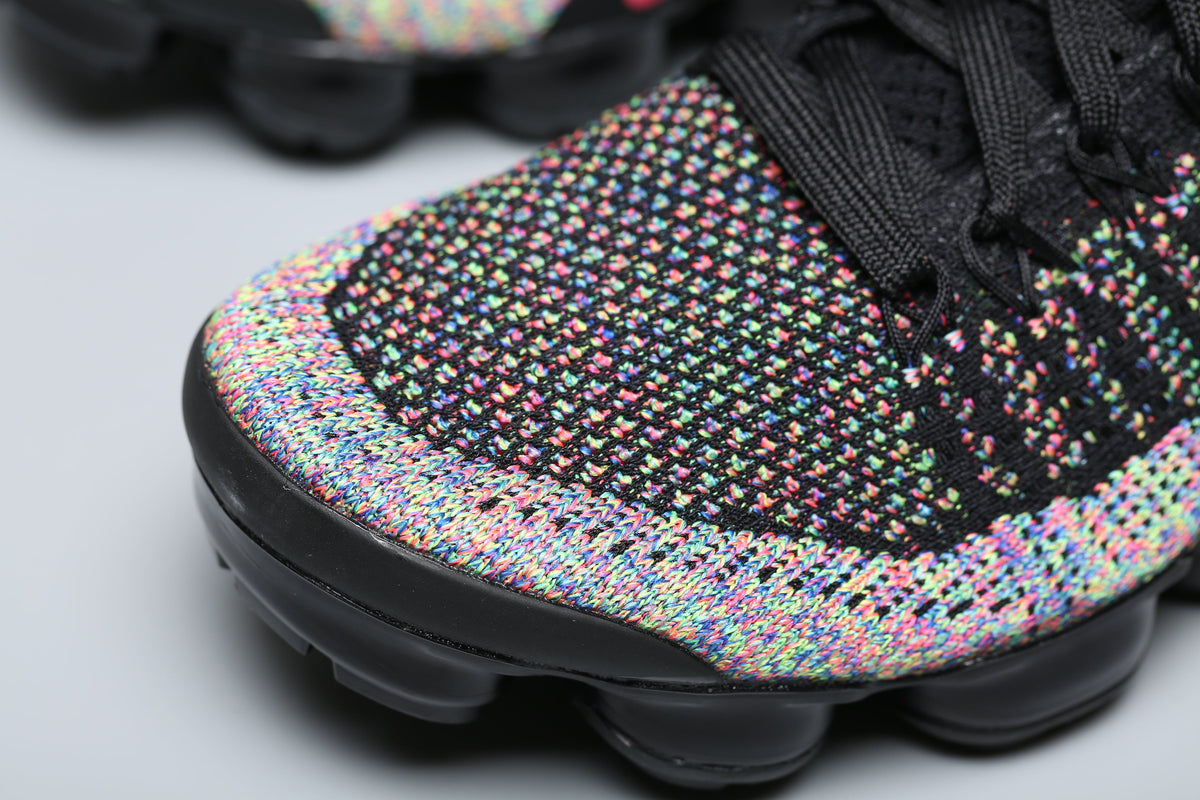 Nike Air VaporMax Flyknit 2 Sneakers in Black Multicolor 942842-015 - product image from the listing.