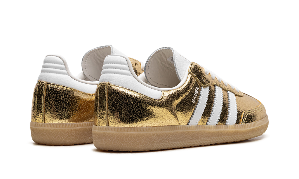 Women's Samba OG "Cracked Metallic Pack - Gold" KI5719 - product image from the listing.