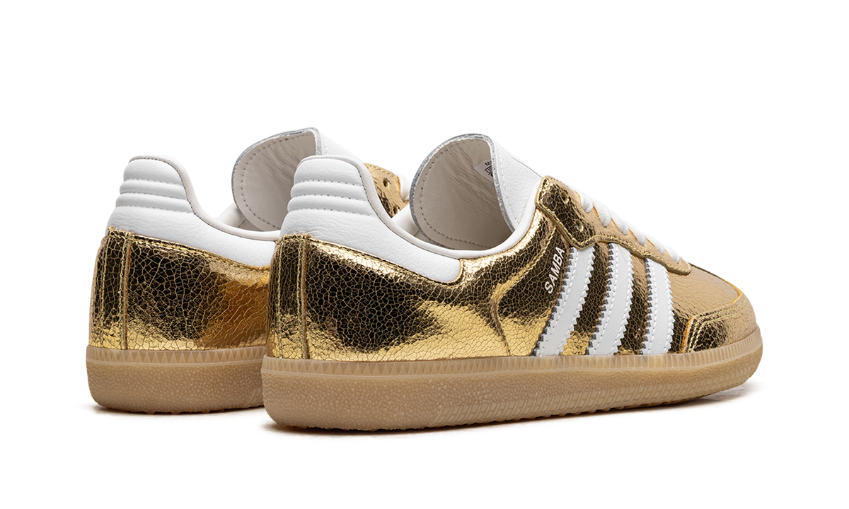 Women's Samba OG "Cracked Metallic Pack - Gold" KI5719 - product image from the listing.