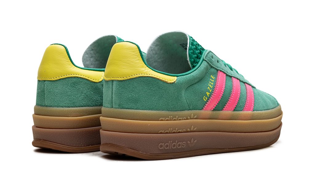 Women's Gazelle Bold "Court Green Lucid Pink" JH9668 - product image from the listing.