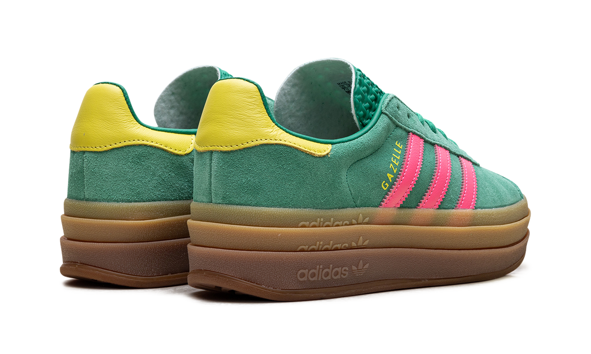Women's Gazelle Bold "Court Green Lucid Pink" JH9668 - product image from the listing.