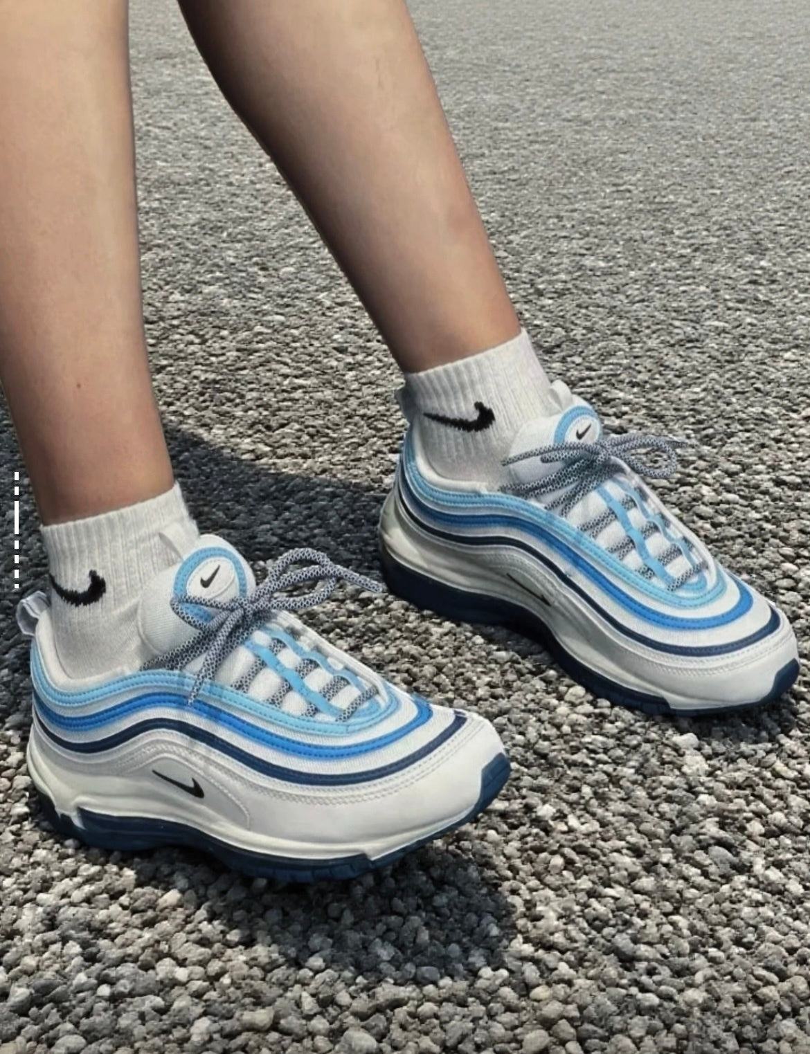 Nike Air Max 97 Sneakers in Blue and White FN6957-100 - product image from the listing.