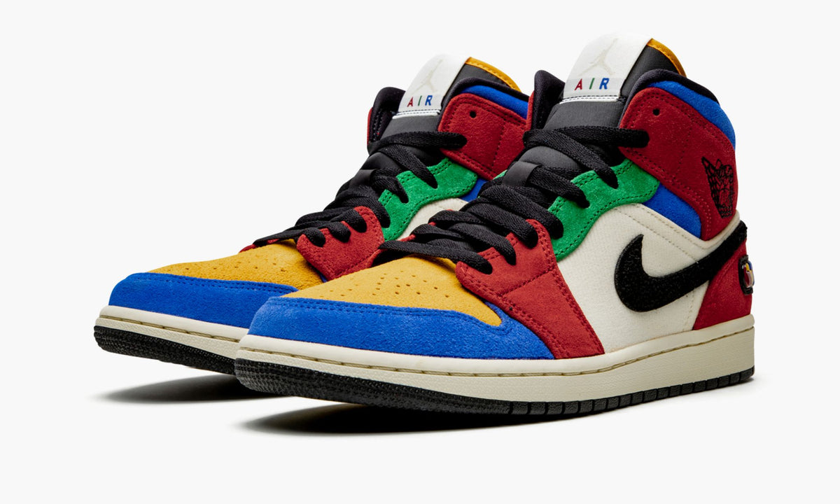 "Blue The Great - Fearless" Air Jordan 1 Mid - product image from the listing.