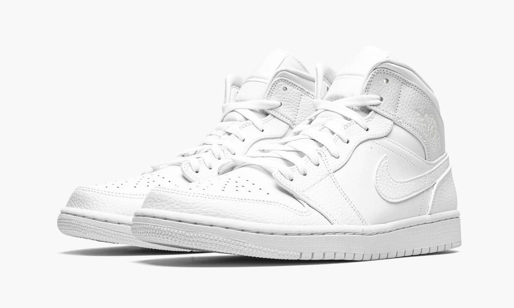 "Triple White" Air Jordan 1 Mid - product image from the listing.