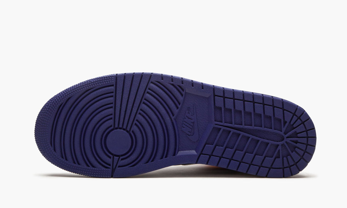 Air Jordan 1 Mid Royal Blue / Laser in Orange - product image from the listing.