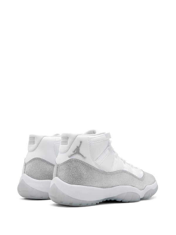 Women's Air Jordan 11 Retro White Metallic Silver - product image from the listing.