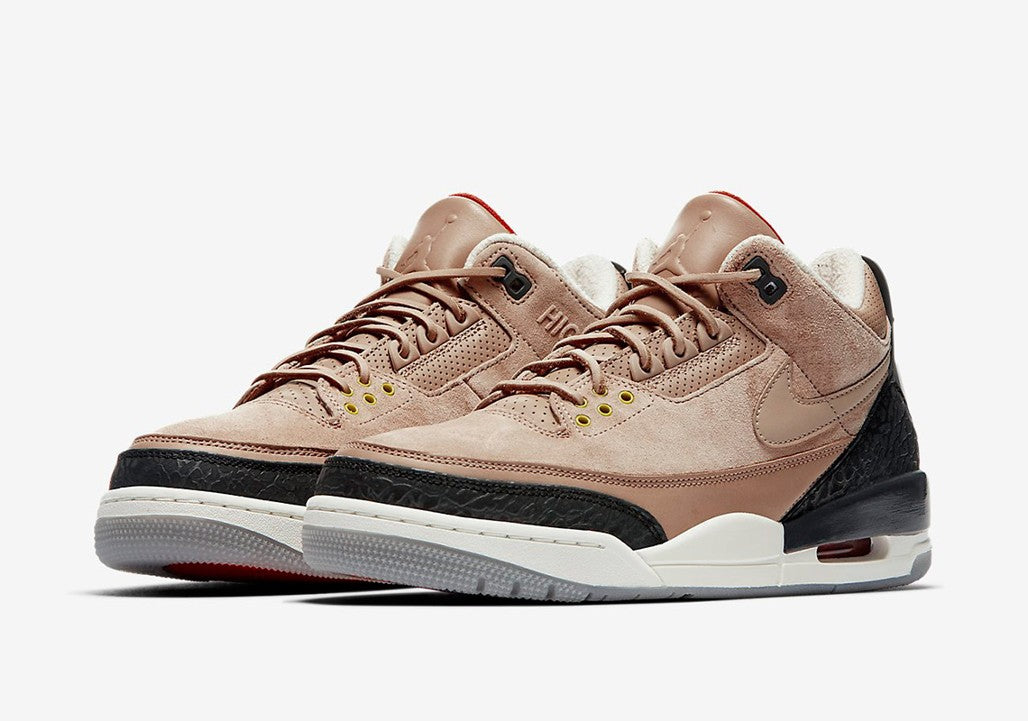 Air Jordan 3 JTH Bio in Beige Suede - product image from the listing.