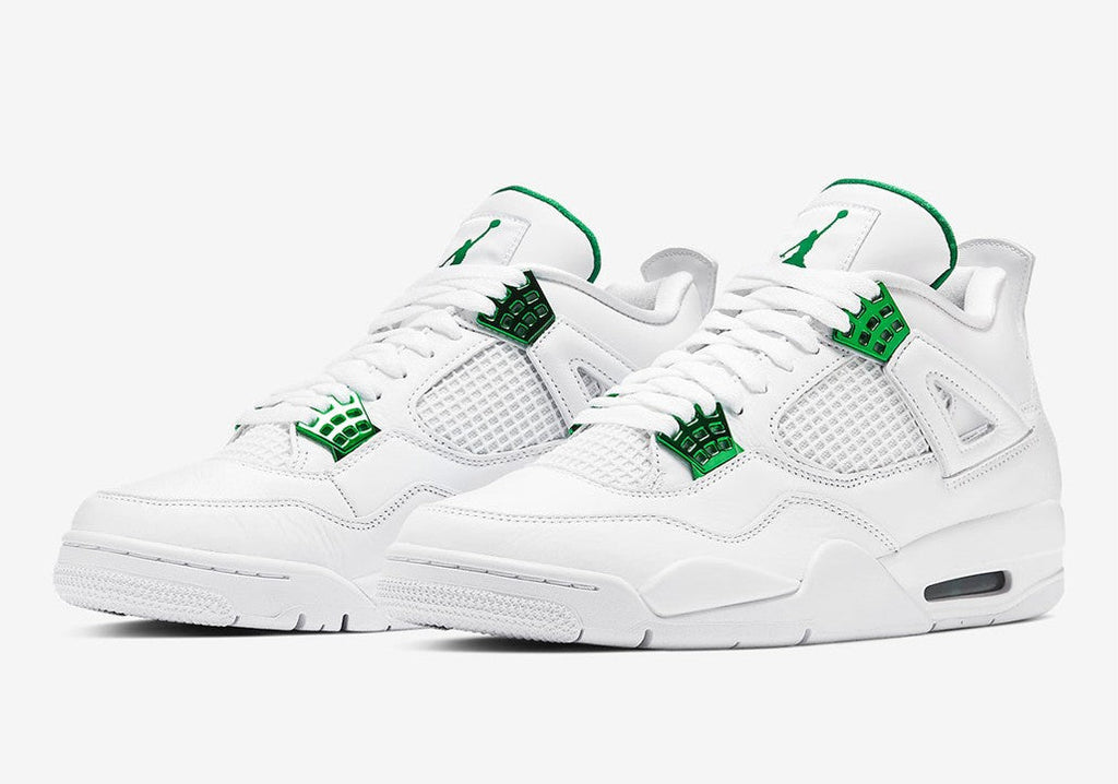 Air Jordan 4 Retro in Metallic Green - product image from the listing.