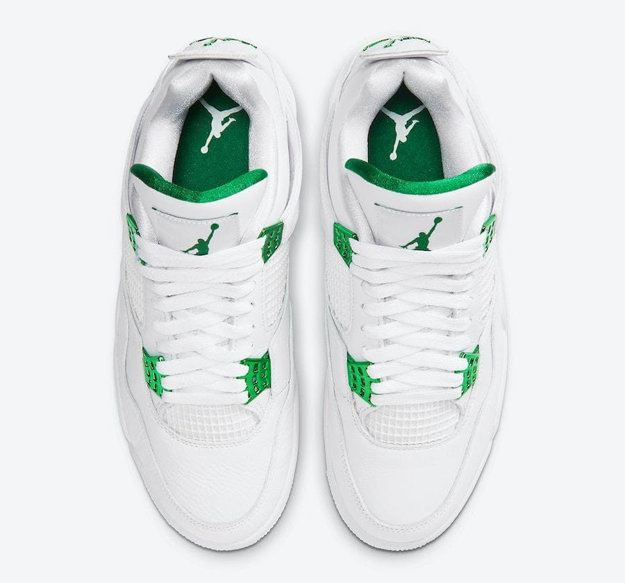 Air Jordan 4 Retro in Metallic Green - product image from the listing.