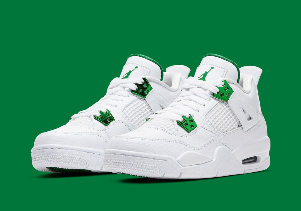 Air Jordan 4 Retro in Metallic Green - product image from the listing.