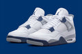 Air Jordan 4 Retro in White Midnight Navy - product image from the listing.
