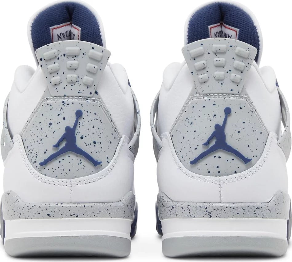Air Jordan 4 Retro in White Midnight Navy - product image from the listing.